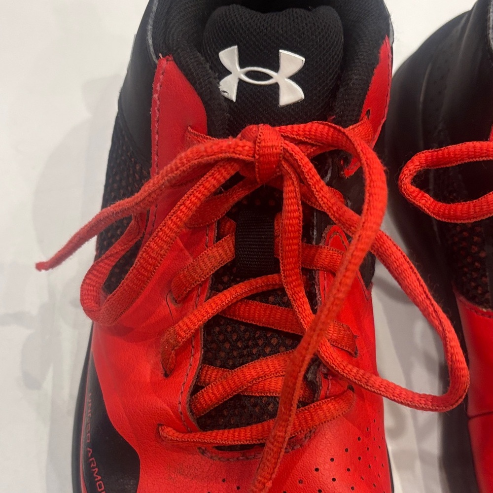 Under Armour Kids Red and Black Sneakers - Picture 5 of 9